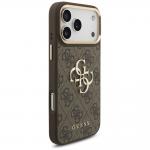 Carcasa Guess 4G Big 4G Classic Logo Big Strap Metal Buttons compatibila cu iPhone 17 Pro Max, Maro 5 - lerato.ro