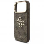 Carcasa Guess 4G Big 4G Classic Logo Big Strap Metal Buttons compatibila cu iPhone 17 Pro Max, Maro 7 - lerato.ro