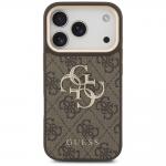 Carcasa Guess 4G Big 4G Classic Logo Big Strap Metal Buttons compatibila cu iPhone 17 Pro, Maro 2 - lerato.ro