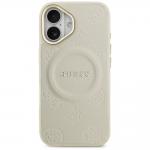 Carcasa Guess Peony Hot Stamp cu MagSafe compatibila cu iPhone 17, Bej 2 - lerato.ro