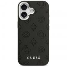 Carcasa Guess Peony Hot Stamp cu MagSafe compatibila cu iPhone 17, Negru