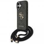 Carcasa Guess 4G Big Logo Cord Stap Crossbody compatibila cu iPhone 17, Negru 3 - lerato.ro