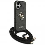 Carcasa Guess 4G Big Logo Cord Stap Crossbody compatibila cu iPhone 17, Negru 4 - lerato.ro