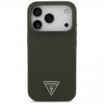 Carcasa Guess Silicone Triangle Logo cu MagSafe compatibila cu iPhone 17 Pro, Khaki 2 - lerato.ro