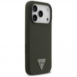 Carcasa Guess Silicone Triangle Logo cu MagSafe compatibila cu iPhone 17 Pro, Khaki 5 - lerato.ro