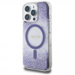 Carcasa Guess HC Resin Bottom Glitter cu MagSafe compatibila cu iPhone 16 Pro Max, Mov 3 - lerato.ro