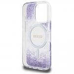 Carcasa Guess HC Resin Bottom Glitter cu MagSafe compatibila cu iPhone 16 Pro Max, Mov 8 - lerato.ro