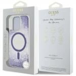 Carcasa Guess HC Resin Bottom Glitter cu MagSafe compatibila cu iPhone 16 Pro Max, Mov 9 - lerato.ro