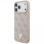 Carcasa Guess 4G Strap Triangle Logo cu MagSafe compatibila cu iPhone 17 Pro Max, Roz 4 - lerato.ro