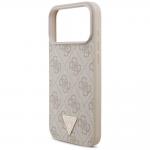 Carcasa Guess 4G Strap Triangle Logo cu MagSafe compatibila cu iPhone 17 Pro Max, Roz 7 - lerato.ro