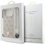 Carcasa Guess 4G Strap Triangle Logo cu MagSafe compatibila cu iPhone 17 Pro Max, Roz 9 - lerato.ro