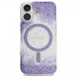 Carcasa Guess HC Resin Bottom Glitter cu MagSafe compatibila cu iPhone 16, Mov 4 - lerato.ro