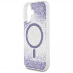 Carcasa Guess HC Resin Bottom Glitter cu MagSafe compatibila cu iPhone 16, Mov 7 - lerato.ro