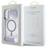 Carcasa Guess HC Resin Bottom Glitter cu MagSafe compatibila cu iPhone 16, Mov 9 - lerato.ro