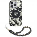 Carcasa Guess Palm Trees Triangle Pearl Strap cu MagSafe compatibila cu iPhone 16 Pro Max, Negru 2 - lerato.ro