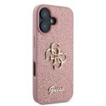 Carcasa Guess Fixed Glitter Big 4G compatibila cu iPhone 16 Plus, Roz 5 - lerato.ro