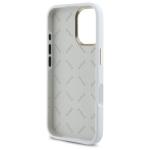 Carcasa Guess Silicone Logo Strass 4G compatibila cu iPhone 16, Alb 8 - lerato.ro