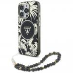 Carcasa Guess Palm Trees Triangle Pearl Strap cu MagSafe compatibila cu iPhone 16 Pro, Negru 3 - lerato.ro