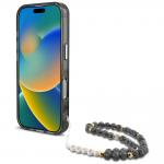 Carcasa Guess Palm Trees Triangle Pearl Strap cu MagSafe compatibila cu iPhone 16 Pro, Negru 5 - lerato.ro