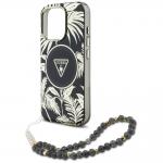 Carcasa Guess Palm Trees Triangle Pearl Strap cu MagSafe compatibila cu iPhone 16 Pro, Negru 6 - lerato.ro