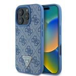 Carcasa Guess 4G Triangle Strass cu MagSafe compatibila cu iPhone 16 Pro Max, Albastru 4 - lerato.ro