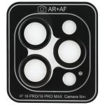 Protectie sticla securizata camera foto Guess Max Lens Protective Metal compatibila cu iPhone 16 Pro / 16 Pro Max, Negru 3 - lerato.ro