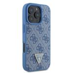 Carcasa Guess 4G Triangle Strass cu MagSafe compatibila cu iPhone 16 Pro, Albastru 3 - lerato.ro