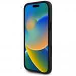 Carcasa Guess Grained Printed Flower Patter cu MagSafe compatibila cu iPhone 16 Pro Max, Negru 6 - lerato.ro