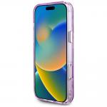 Carcasa Guess Glitter Flowers Triangle Buttons cu MagSafe compatibila cu iPhone 16 Pro, Mov 6 - lerato.ro