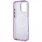 Carcasa Guess Glitter Flowers Triangle Buttons cu MagSafe compatibila cu iPhone 16 Pro Max, Mov 8 - lerato.ro