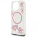 Carcasa Guess Resin Flowers cu MagSafe compatibila cu iPhone 16 Pro Max, Roz 7 - lerato.ro