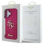 Carcasa Guess Fixed Glitter Big 4G compatibila cu iPhone 16, Mov 9 - lerato.ro
