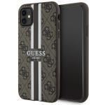 Carcasa Guess 4G Printed Stripes cu MagSafe compatibila cu iPhone 11 / XR, Maro 4 - lerato.ro