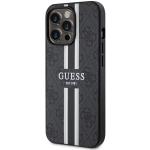 Carcasa Guess 4G Printed Stripes cu MagSafe compatibila cu iPhone 13 Pro / 13, Negru 3 - lerato.ro