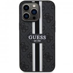 Carcasa Guess 4G Printed Stripes cu MagSafe compatibila cu iPhone 13 Pro / 13, Negru