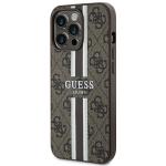 Carcasa Guess 4G Printed Stripes cu MagSafe compatibila cu iPhone 13 Pro / 13, Maro 3 - lerato.ro