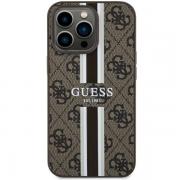 Carcasa Guess 4G Printed Stripes cu MagSafe compatibila cu iPhone 13 Pro / 13, Maro