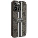 Carcasa Guess 4G Printed Stripes cu MagSafe compatibila cu iPhone 13 Pro / 13, Maro 5 - lerato.ro