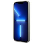 Carcasa Guess Silicone Logo Plate cu MagSafe compatibila cu iPhone 13 Pro / 13, Gri 6 - lerato.ro