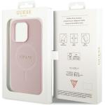 Carcasa Guess Saffiano cu MagSafe compatibila cu iPhone 13 Pro / 13, Roz 9 - lerato.ro