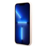 Carcasa Guess Silicone Logo Plate cu MagSafe compatibila cu iPhone 13 Pro / 13, Roz 6 - lerato.ro