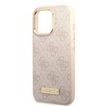 Carcasa Guess 4G Logo Plate cu MagSafe compatibila cu iPhone 13 Pro / 13, Roz 7 - lerato.ro