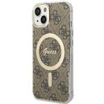 Carcasa Guess 4G cu MagSafe compatibila cu iPhone 13 / 14 / 15, Maro 3 - lerato.ro
