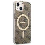 Carcasa Guess 4G cu MagSafe compatibila cu iPhone 13 / 14 / 15, Maro 4 - lerato.ro