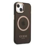 Carcasa Guess Gold Outline Translucent cu MagSafe compatibila cu iPhone 13 / 14 / 15, Negru 5 - lerato.ro