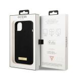 Carcasa Guess Silicone Logo Plate cu MagSafe compatibila cu iPhone 13 / 14 / 15, Negru 9 - lerato.ro