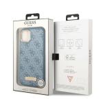 Carcasa Guess 4G Logo Plate cu MagSafe compatibila cu iPhone 13 / 14 / 15, Albastru 9 - lerato.ro