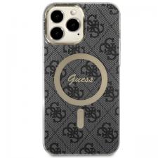 Carcasa Guess 4G cu MagSafe compatibila cu iPhone 13 Pro Max, Negru