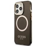 Carcasa Guess Gold Outline Translucent cu MagSafe compatibila cu iPhone 13 Pro Max, Negru 3 - lerato.ro