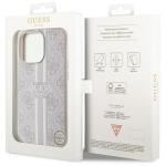 Carcasa Guess 4G Printed Stripes cu MagSafe compatibila cu iPhone 13 Pro Max, Roz 9 - lerato.ro